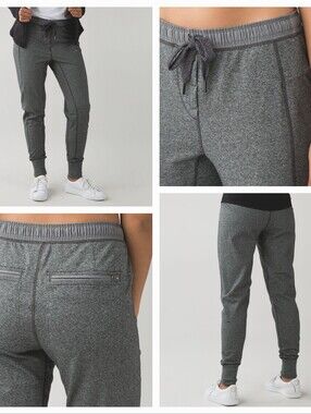 Lululemon Happy Yin Year Sweatpant IIHeathered Speckled Black Size 8